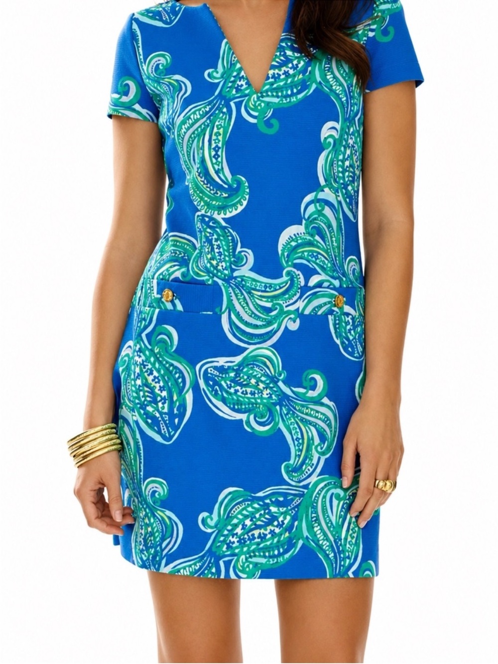 Lilly Pulitzer Layton Don't Be Koi She Got Sole Shift Dress Summer Bright Small